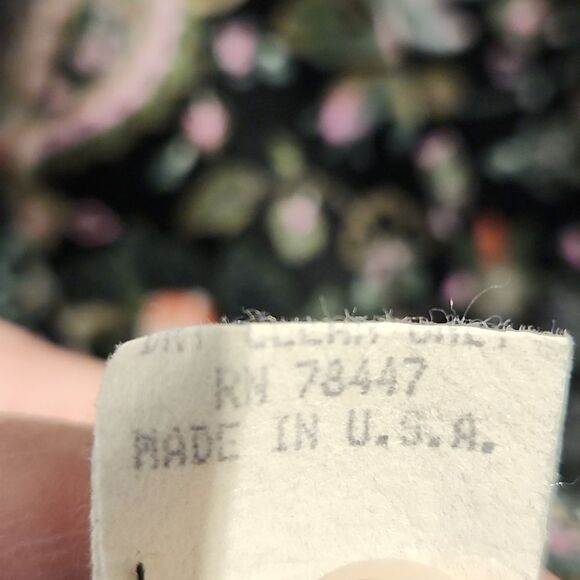 Vintage Sz 12 Westminster Lace Velvet Black Floral Pleated Maxi Skirt Victorian - Picture 11 of 11